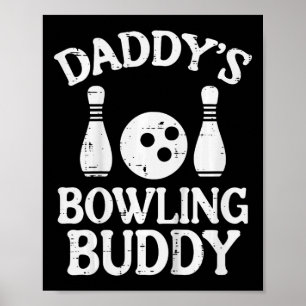 Poster Crianças Daddys Boliche Buddy Cute Bowler Boys Rap