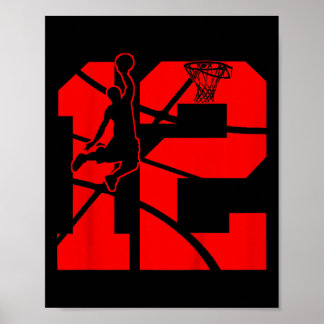 Poster Crianças de 12 anos 12 Bysketbyll Partythe