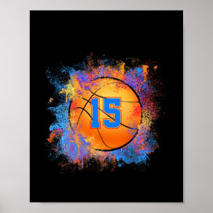 Poster Crianças de 15 anos 15 de aniversário Bysketbyll K