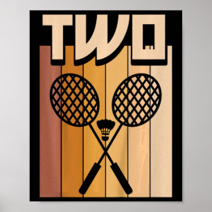 Poster Crianças de 2 anos de idade Dminton Birthday segun