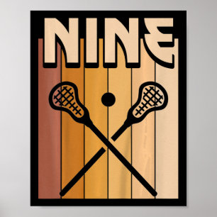 Poster Crianças de 9 anos Lacrosse Birthday Boy 9th Bir