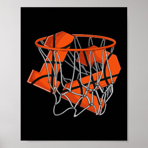 Poster Crianças de basquete de aniversário de 12