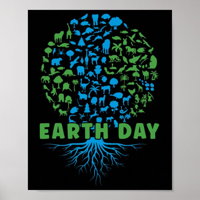 Poster Crianças de Camisas do Dia da Terra (Frente)