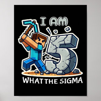 Poster Crianças De Cinco Anos Sigma Pixel Art Gamer S