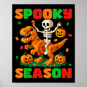 Poster Crianças de Dinossauros do Brick Skeleton