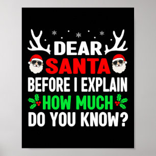 Poster Crianças de Natal Divertidas Adultos Caros Papais