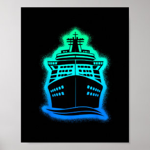 Poster Crianças de Navio de Cruzeiro Homens Meninos Famíl