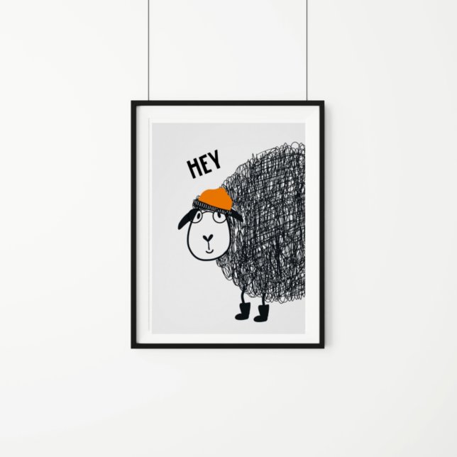 Poster Crianças de Ovinos com Escrivores Bonitos (Criador carregado)