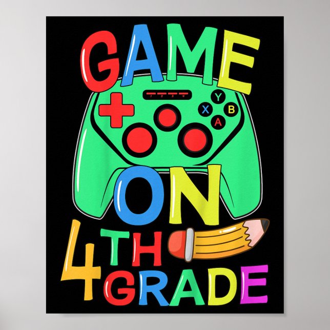 Poster Crianças De Volta Para O Jogo De Vídeo Da Escola (Frente)