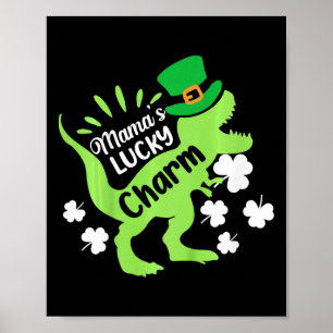 Poster Crianças Dia de São Patrício Mamãe Charme Amuleto