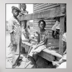 Poster Crianças do delta de Mississippi