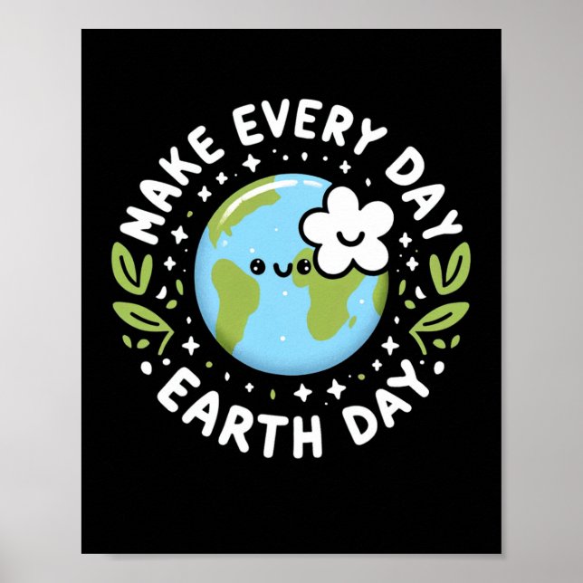 Poster Crianças do Dia a Dia da Terra são bonitas (Frente)