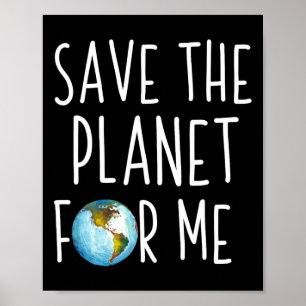 Poster Crianças do Dia da Terra salvam o planeta para mim