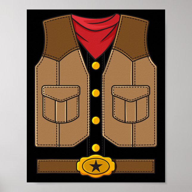 Poster Crianças do Halloween do Cowboy Ocidental (Frente)