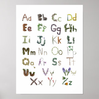 Poster Crianças do Woodland ABC Alphabet Children's Wall 