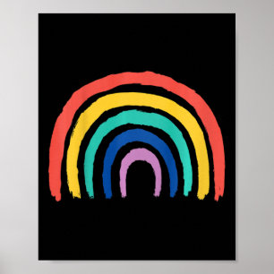 Poster Crianças Doentes Design Pintadas Rainbow Girl Gi