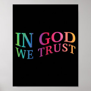 Poster Crianças Em Deus Confiamos Em Jesus Cristo Cristão