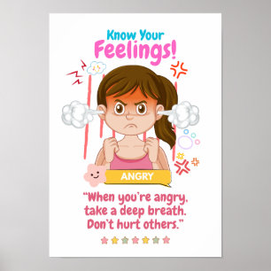 Poster Crianças Emoção Que Apresentam Raiva