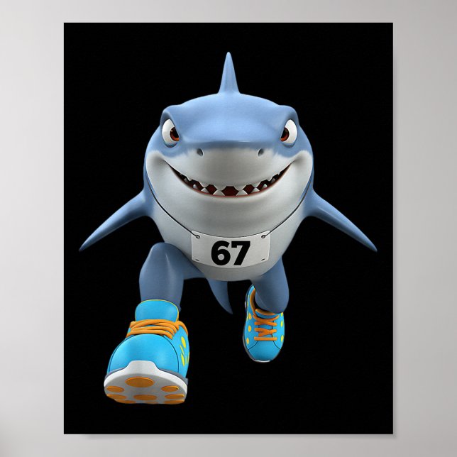 Poster Crianças Engraçadas 67 Meme Tralalero Tralala Corr (Frente)