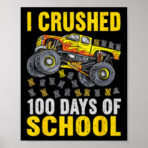 Poster Crianças Engraçadas Eu Esmagei 100 Dias De Caminhã
