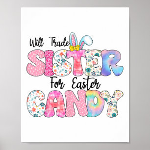 Poster Crianças Engraçadas, Ovos Trocarão Irmã Para Pásco