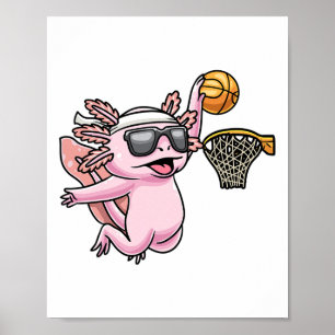 Poster Crianças Esportivas Axolotl Tocando Espetáculos