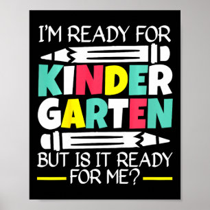 Poster Crianças Estou Pronto Para o Jardim de Infância Ma