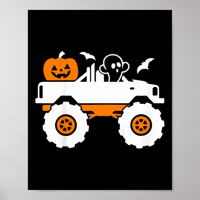 Poster Crianças Fantasmas Pumpkin Andando Monstro Caminhã (Frente)