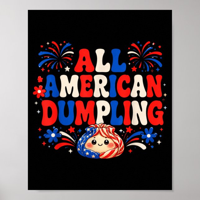 Poster Crianças Fofas Ed Aamerican Dumpling 4 De Julho Ga (Frente)