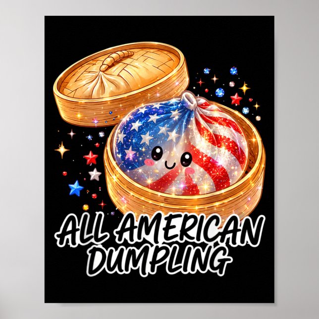 Poster Crianças Fofas Ed Aamerican Dumpling 4 De Julho Ga (Frente)