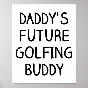 Poster Crianças Futuro Parceiro de Golfe do Papai Golfe