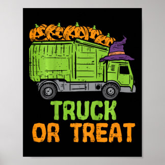 Poster Crianças Garge Truck Pumpkins Toddler