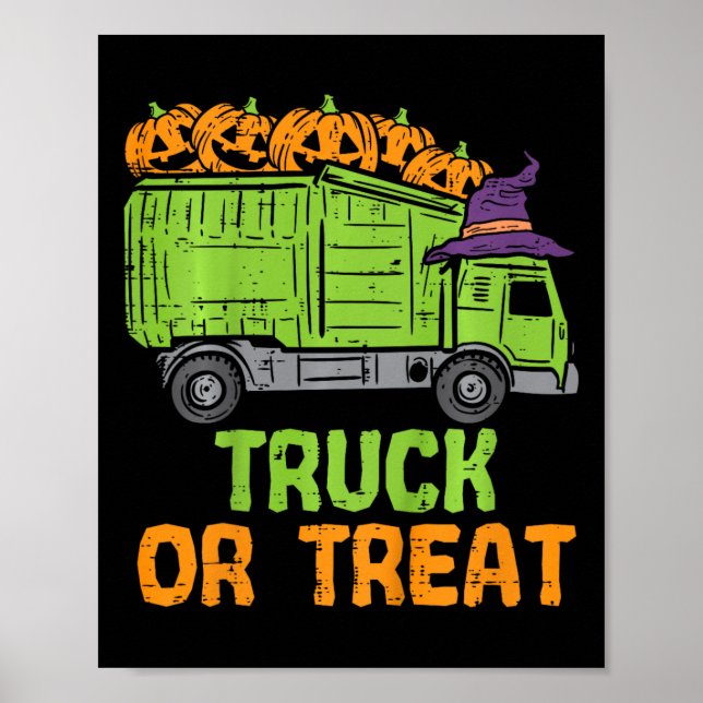 Poster Crianças Garge Truck Pumpkins Toddler (Frente)