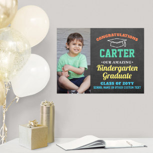 Poster Crianças Graduação Jardim de Infância ou Foto 
