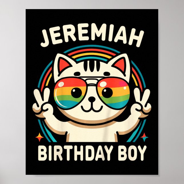Poster Crianças: Jeremiah Birthday Boy Cat (Frente)