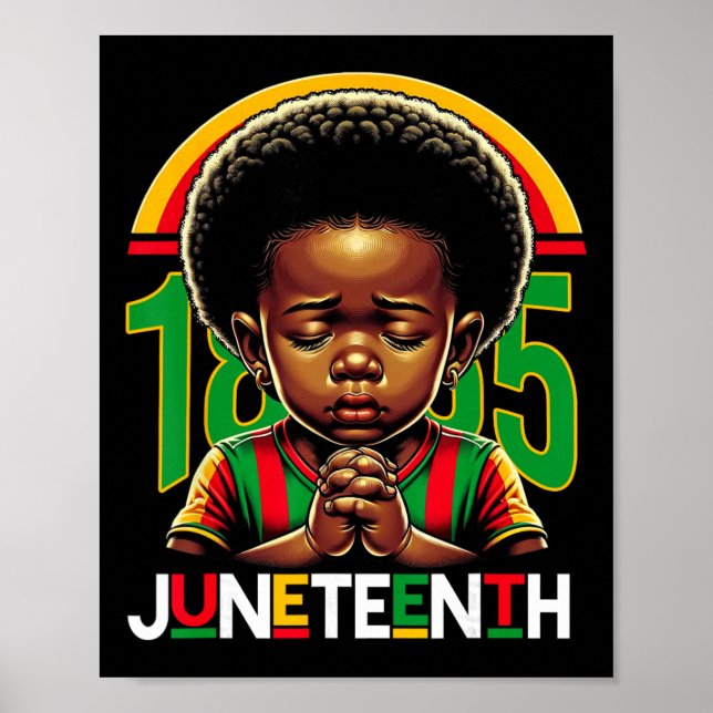 Poster Crianças Juneteenth Príncipe 1865 Mês da História  (Frente)