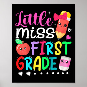 Poster Crianças Meninas Meninas Do Primeiro Ano De Volta