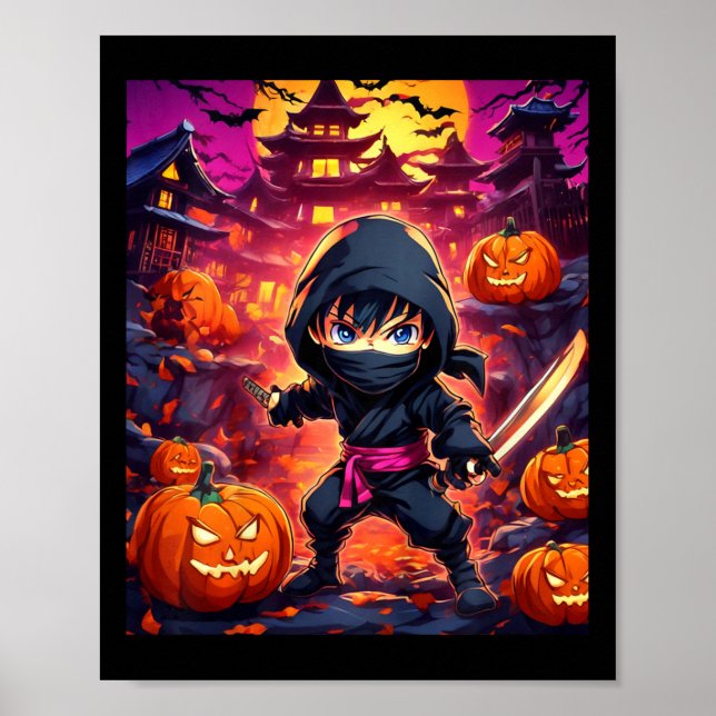 Poster Crianças Menino Halloween (Frente)