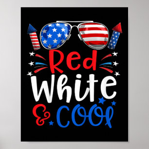 Poster Crianças Meninos Patrióticos Vermelho Branco E Leg