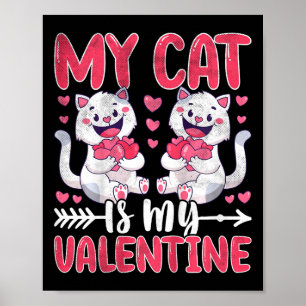 Poster Crianças Meu Gato É Meu Namorado Gato Fofo Dia Dos