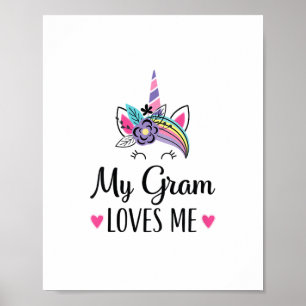 Poster Crianças Meu Grammy Me Ama Uma Camiseta De Netto U