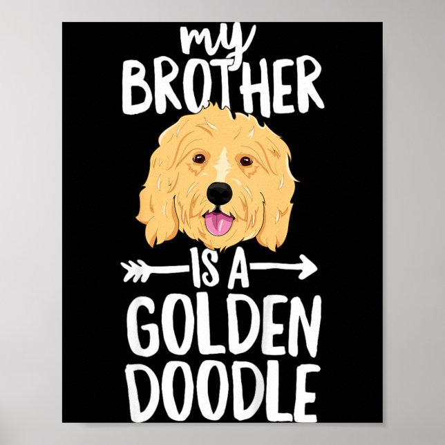 Poster Crianças Meu Irmão É Um Goldendoodle (Frente)