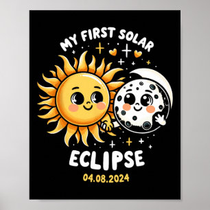 Poster Crianças Meu Primeiro Eclipse Solar Toddler Menina