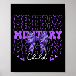 Poster Crianças Militares Arco Púrpura Camo Kids Bo