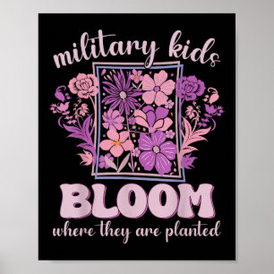 Poster Crianças Militares Sangue Onde Plantaram Roxo