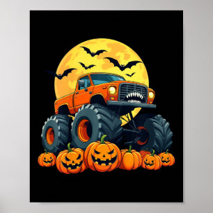 Poster Crianças Monster Truck Halloween Pumpkin Jack O La