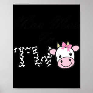 Poster Crianças Moo Moo Eu sou a Garota de 2 anos