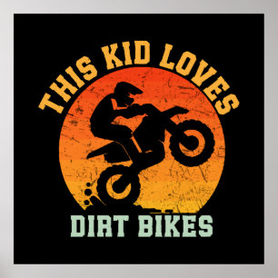 Poster Crianças Moto de Terra Engraçada