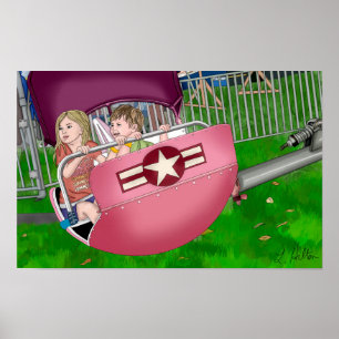 Poster Crianças na Arte Whimsical do Carnaval