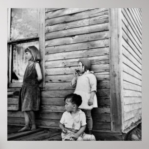 Poster Crianças na pobreza: 1930